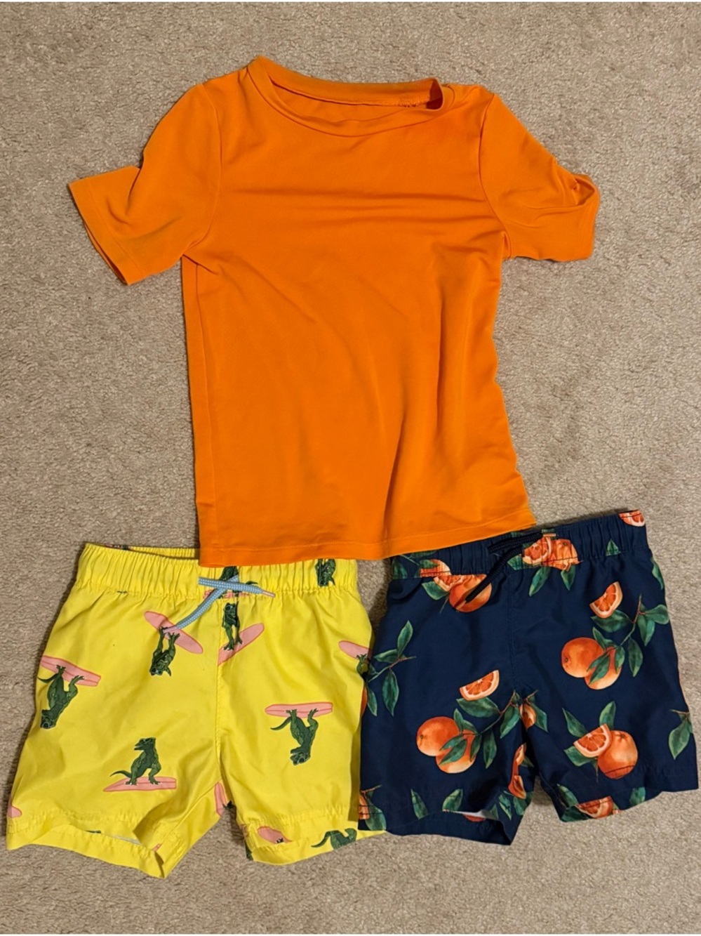 Old Navy Swim Suit and Cat & Jack Rash Guard